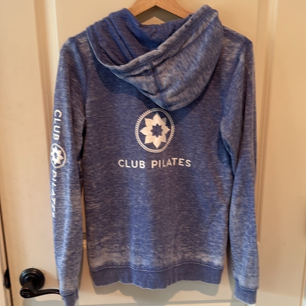 Club Pilates Women's Blue Hooded Sweatshirt